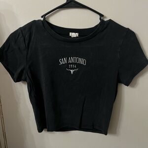 Garage Black San Antonio Crop Top
